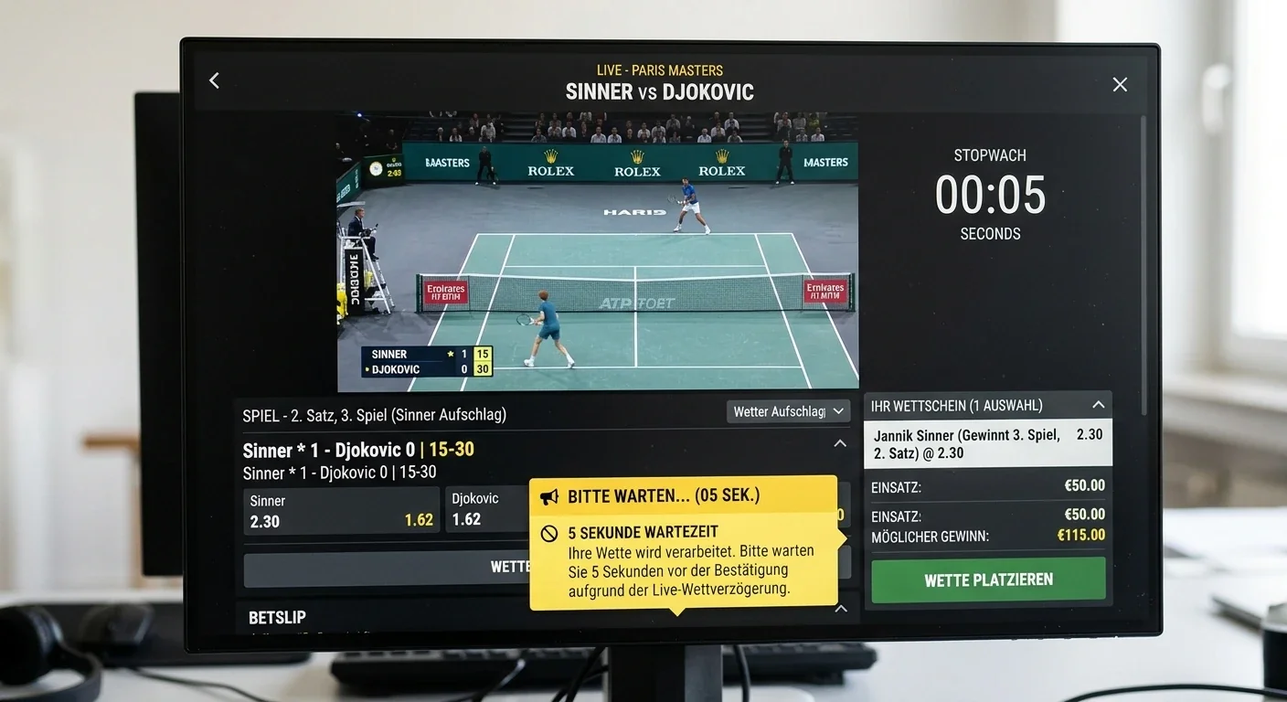 5-Sekunden-Regel GlüStV 2021 Auswirkungen auf Tennis Live Handicap Wetten bei GGL-Anbietern
