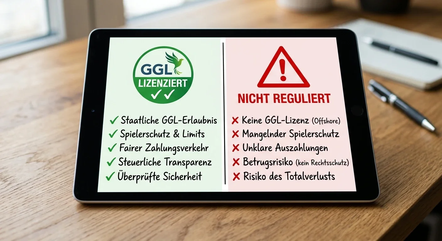 Schwarzmarkt-Risiken für Tennis Handicap Wettspieler bei nicht GGL-lizenzierten Anbietern