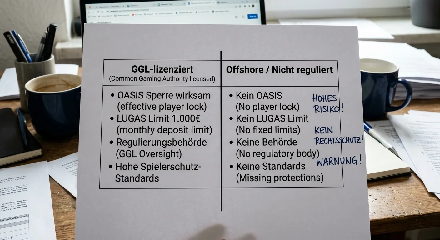 OASIS-Schutzgrenzen bei Offshore-Anbietern ohne GGL-Lizenz im deutschen Tennis-Wettmarkt