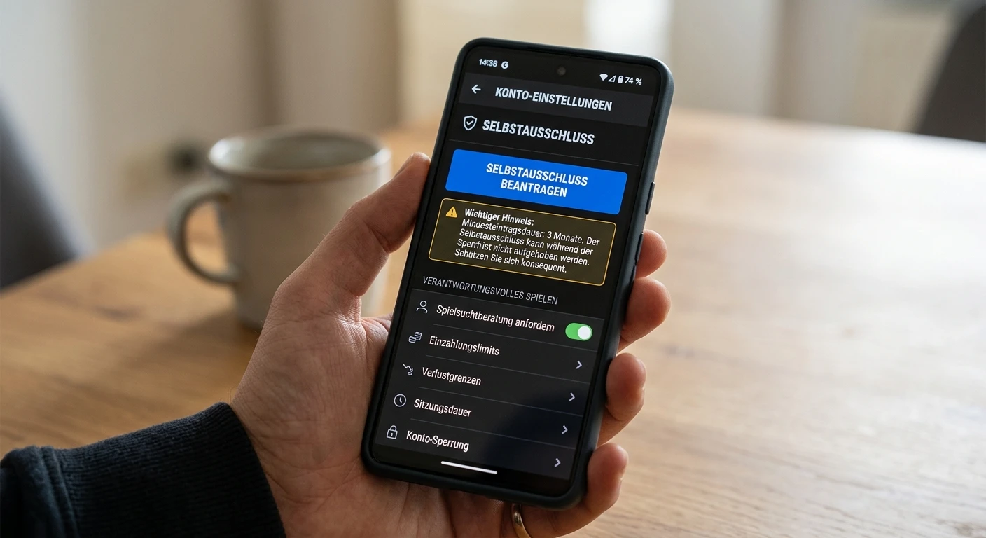 OASIS Selbstsperre beantragen Prozess bei GGL-lizenzierten Sportwetten-Anbietern Schritt-für-Schritt