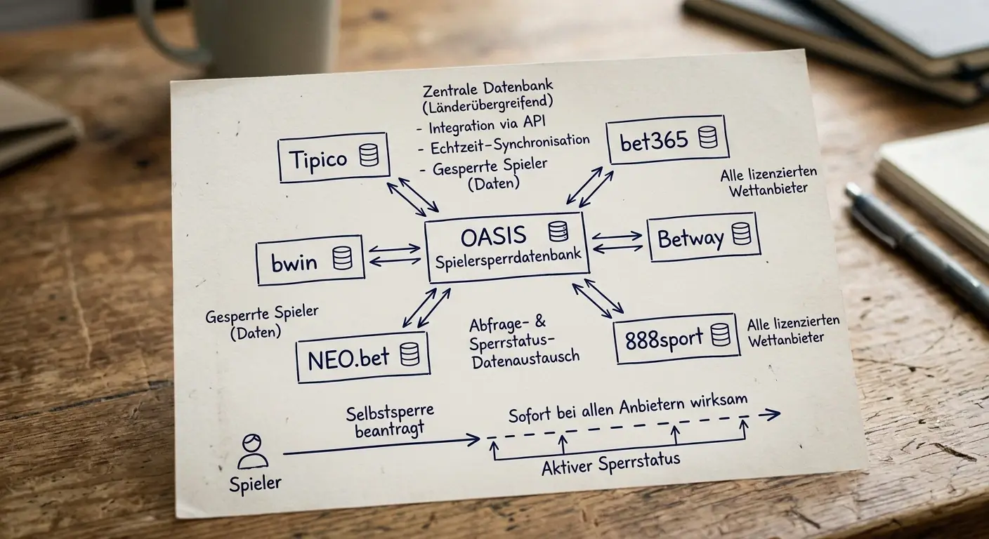 OASIS-Sperrsystem Überblick: Anbieterübergreifende Selbstsperre bei GGL-lizenzierten Sportwetten