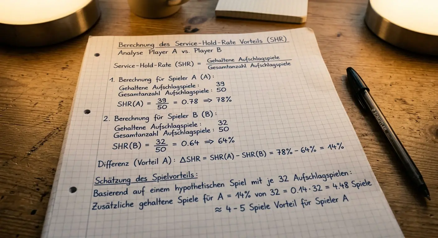 Service-Hold-Rate als Schlüsselindikator für Game-Handicap Prognosen beim Tennis — Berechnung und Anwendung