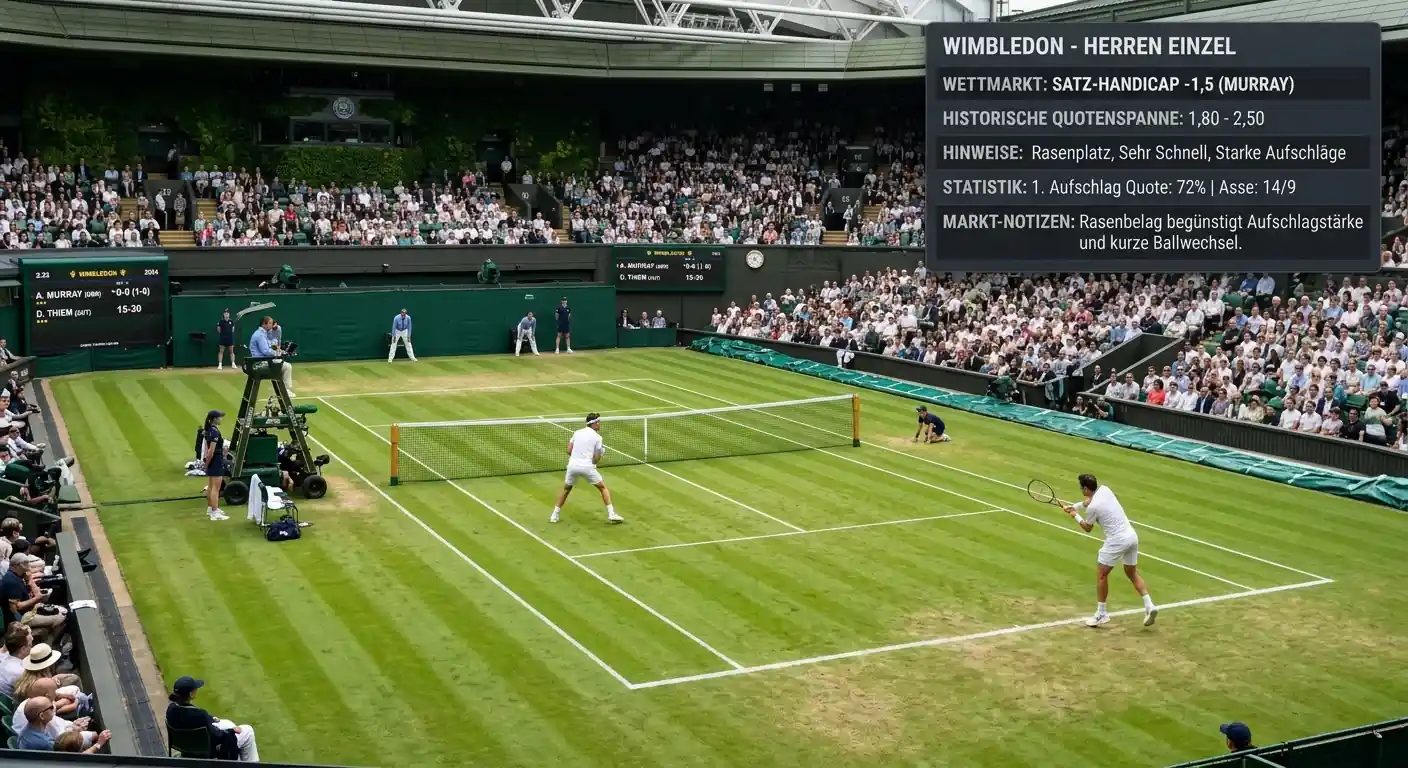 Wimbledon als Rasen-Referenz für Tennis Handicap Wetten mit historischen Marktdaten