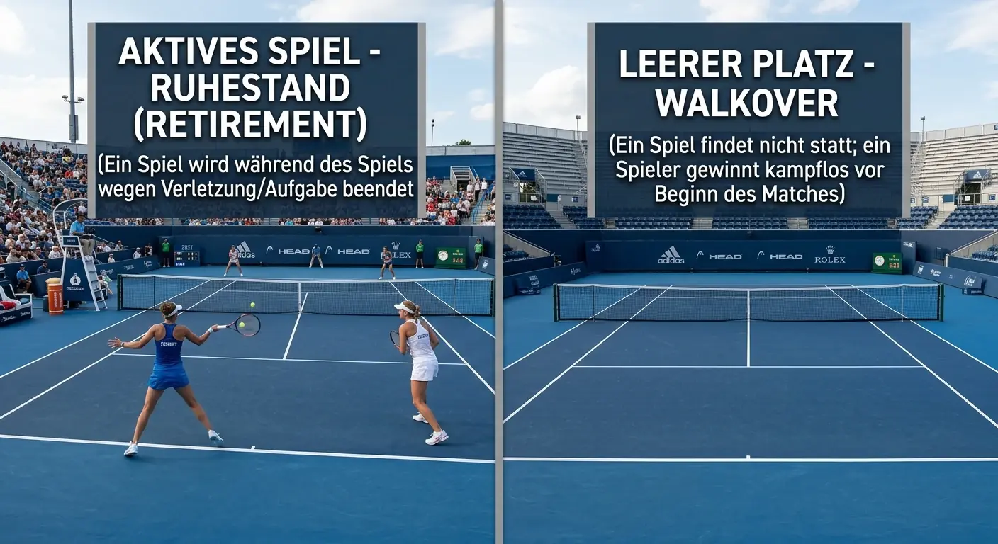 Unterschied zwischen Retirement und Walkover beim Tennis und Auswirkungen auf Handicap Wetten