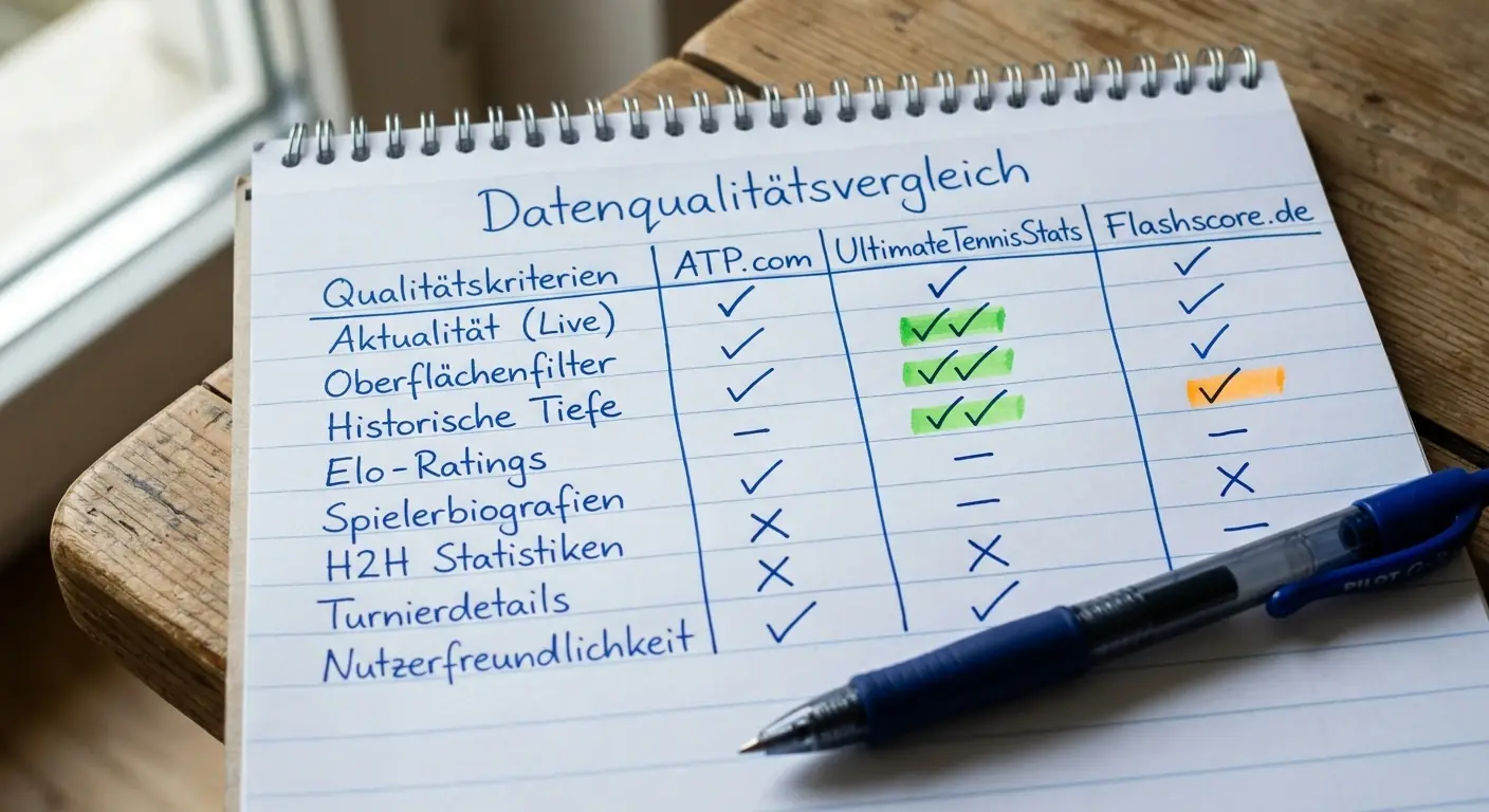 Datenqualität als entscheidender Faktor bei Tennis Handicap Wetten und Analyse-Genauigkeit