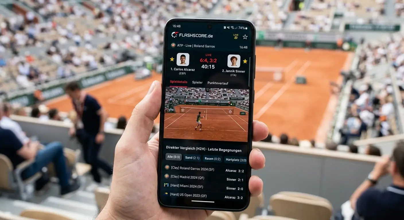 Flashscore.de Live-Tennis-Daten für Handicap Wetten in Echtzeit und historische Scorelines