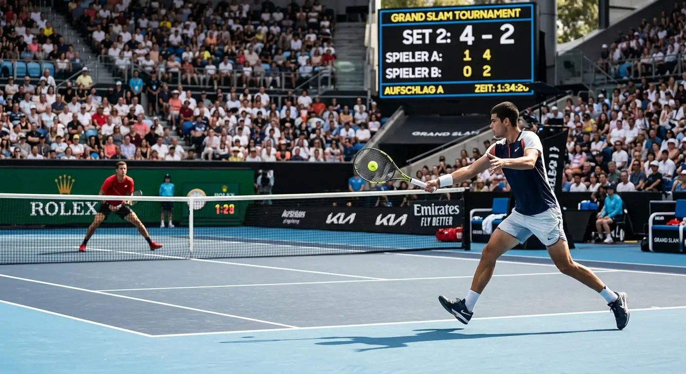 Hartplatz-Charakteristik bei US Open und Australian Open mit mittleren Game-Differenzen