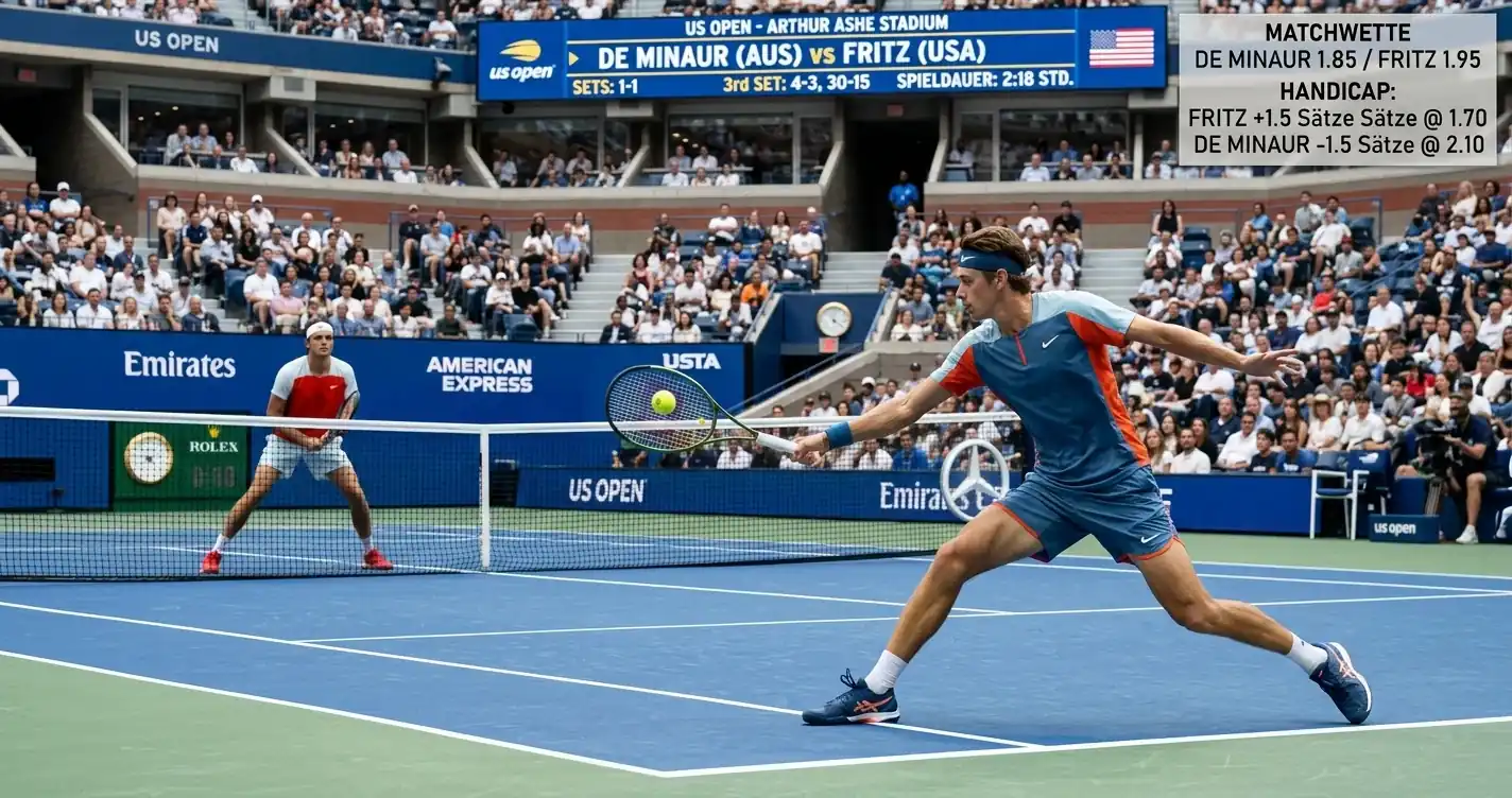 US Open und Australian Open Handicap Wetten auf Hartplatz im Best-of-5 Format mit Ermüdungsanalyse