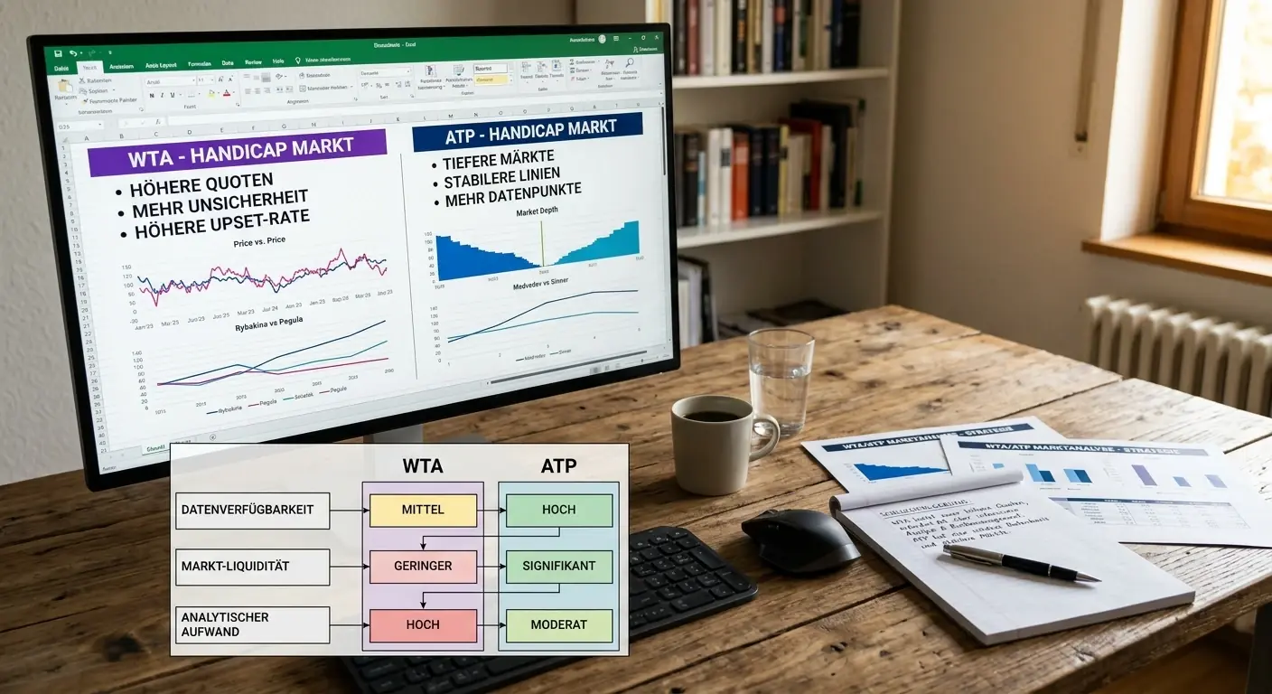 WTA vs. ATP Tennis Handicap Wetten — Marktvergleich für analytische Wettspieler